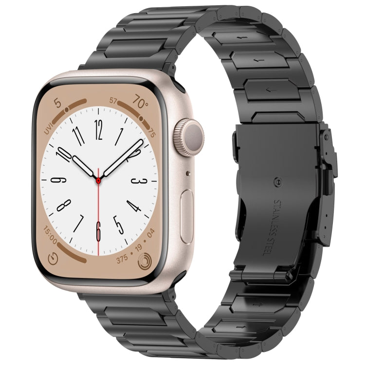 For Apple Watch Series 4 40mm I-Shaped Titanium Metal Watch Band(Black) - Watch Bands by PMC TechLife | Online Shopping South Africa | PMC TechLife