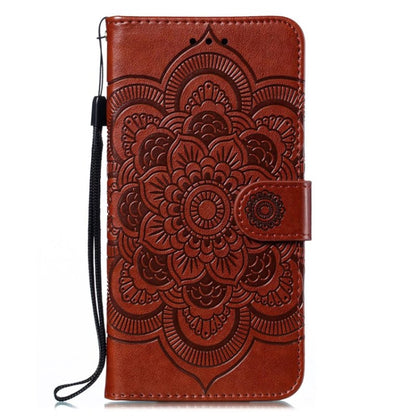 For Google Pixel 9 Sun Mandala Embossing Pattern Phone Leather Case(Brown) - Google Cases by PMC Jewellery | Online Shopping South Africa | PMC Jewellery | Buy Now Pay Later Mobicred