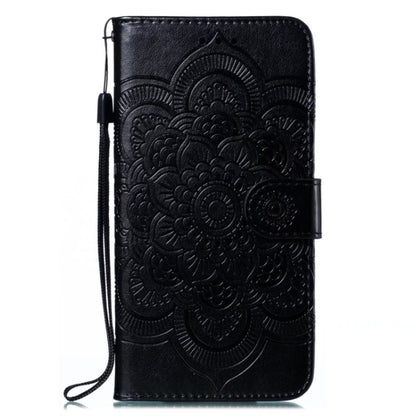 For Motorola Moto G Play 2024 Sun Mandala Embossing Pattern Phone Leather Case(Black) - Motorola Cases by PMC Jewellery | Online Shopping South Africa | PMC Jewellery | Buy Now Pay Later Mobicred