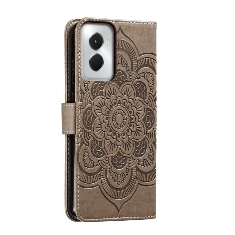 For Motorola Moto G Power 5G 2024 Sun Mandala Embossing Pattern Phone Leather Case(Grey) - Motorola Cases by PMC Jewellery | Online Shopping South Africa | PMC Jewellery | Buy Now Pay Later Mobicred