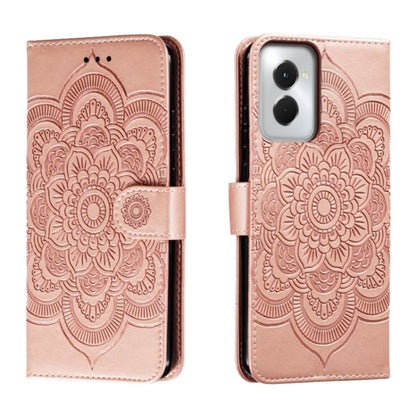 For Motorola Moto G Power 5G 2024 Sun Mandala Embossing Pattern Phone Leather Case(Rose Gold) - Motorola Cases by PMC Jewellery | Online Shopping South Africa | PMC Jewellery | Buy Now Pay Later Mobicred