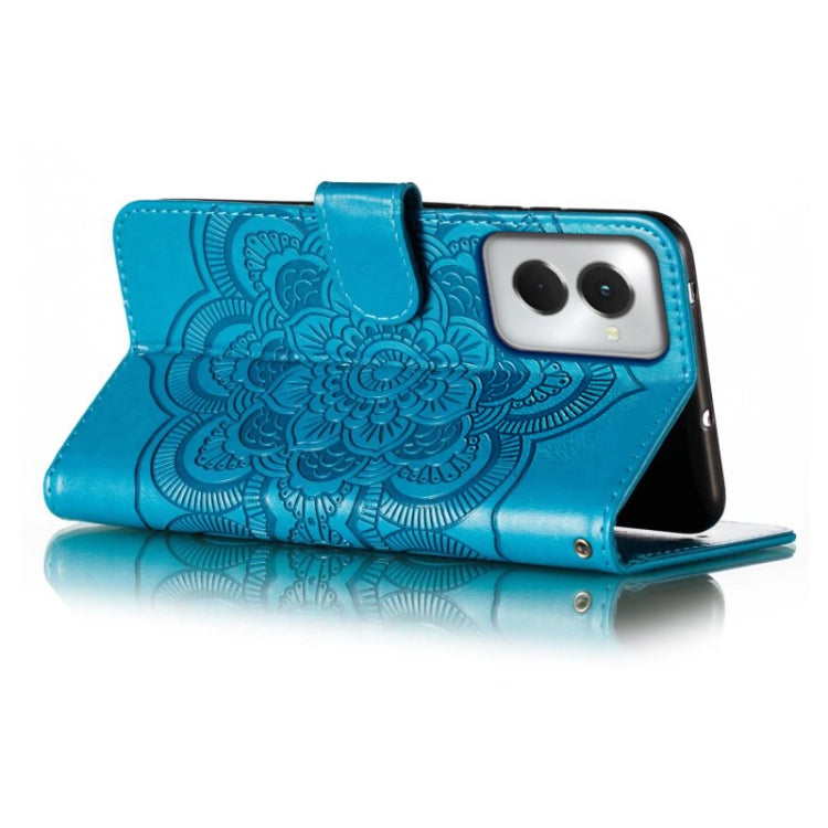 For Motorola Moto G Power 5G 2024 Sun Mandala Embossing Pattern Phone Leather Case(Blue) - Motorola Cases by PMC Jewellery | Online Shopping South Africa | PMC Jewellery | Buy Now Pay Later Mobicred