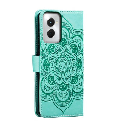 For Motorola Moto G Power 5G 2024 Sun Mandala Embossing Pattern Phone Leather Case(Green) - Motorola Cases by PMC Jewellery | Online Shopping South Africa | PMC Jewellery | Buy Now Pay Later Mobicred