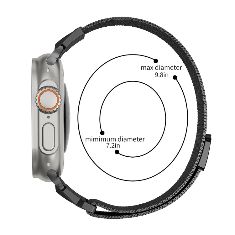 For Apple Watch SE 44mm Mecha Style Milanese Metal Watch Band(Titanium Silver) - free shipping - PMC TechLife - Order now!