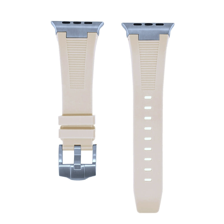 For Apple Watch SE 2022 44mm Loners Liquid Silicone Watch Band(Silver Starlight) - Watch Bands by PMC TechLife | Online Shopping South Africa | PMC TechLife | Buy Now Pay Later Mobicred
