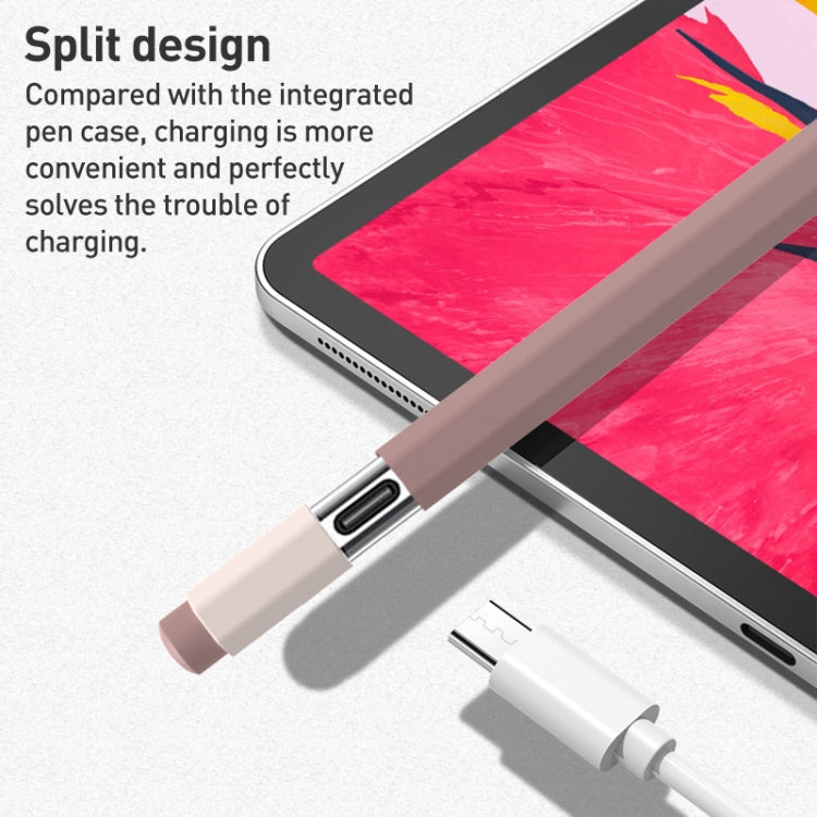 For Apple Pencil USB-C Pencil Style Liquid Silicone Stylus Case(Pink Mist) - Pencil Accessories by PMC Jewellery | Online Shopping South Africa | PMC Jewellery | Buy Now Pay Later Mobicred