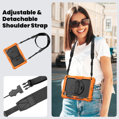 For Lenovo Tab M11 /Xiaoxin Pad 2024 Silicone Hybrid PC Tablet Case with Shoulder Strap(Orange) - Lenovo by PMC Jewellery | Online Shopping South Africa | PMC Jewellery | Buy Now Pay Later Mobicred