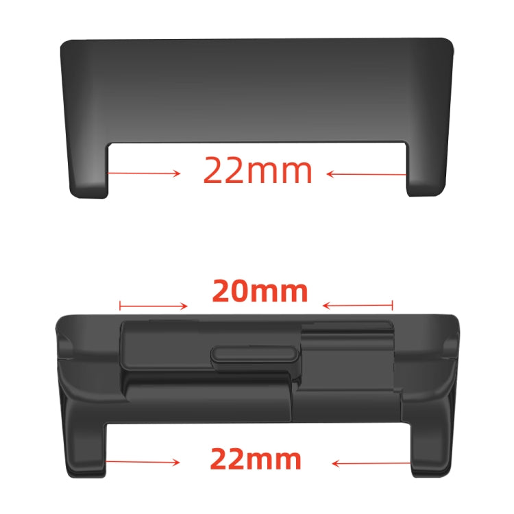For Huawei Watch D 20mm 1 Pair Metal Watch Band Connector(Black) - Other Accessories by PMC TechLife | Online Shopping South Africa | PMC TechLife