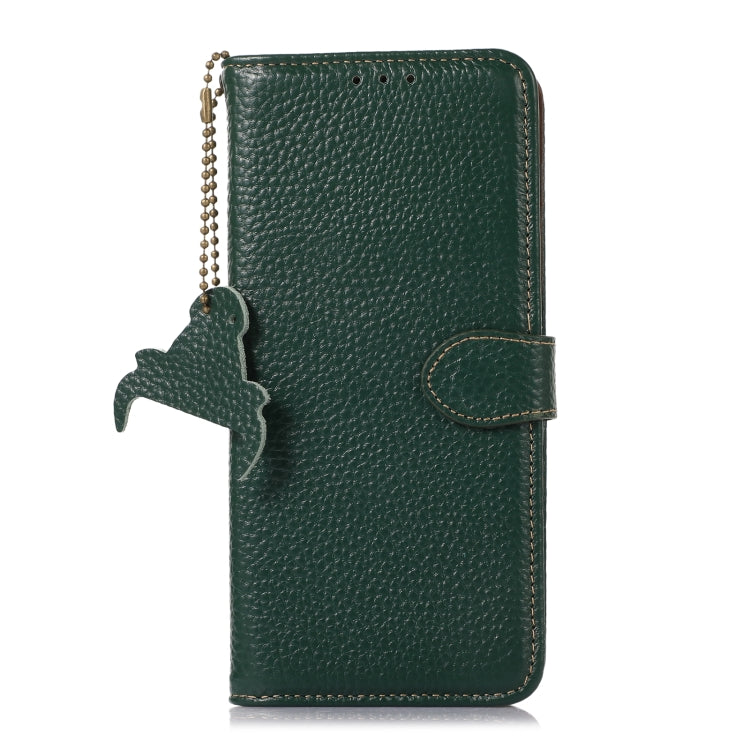 For OnePlus Nord CE4 5G / K12 5G Genuine Leather Litchi Texture RFID Leather Phone Case(Green) - OnePlus Cases by PMC TechLife | Online Shopping South Africa | PMC TechLife | Buy Now Pay Later Mobicred