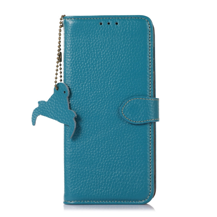 For OnePlus Nord CE4 5G / K12 5G Genuine Leather Litchi Texture RFID Leather Phone Case(Blue) - free shipping - PMC TechLife - Order now!