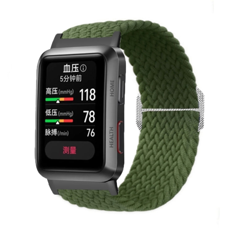 For Huawei Watch D Adjustable Woven Nylon Watch Band(Army Green) - Watch Bands by PMC TechLife | Online Shopping South Africa | PMC TechLife