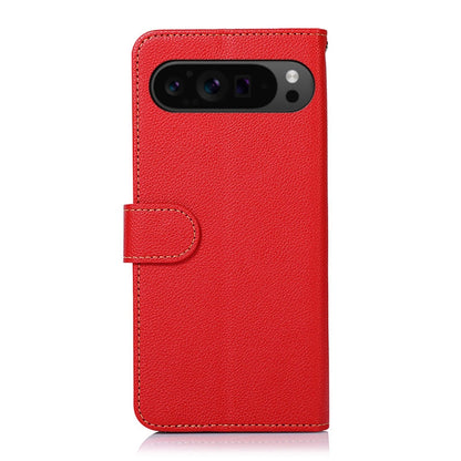 For Google Pixel 9 Pro KHAZNEH Litchi Texture Leather RFID Phone Case(Red) - Google Cases by PMC Jewellery | Online Shopping South Africa | PMC Jewellery | Buy Now Pay Later Mobicred