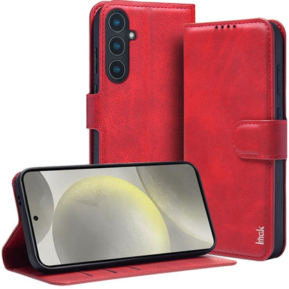 For Samsung Galaxy S24 5G IMAK Count Series Flip Leather Phone Case(Red) - Galaxy S24 5G Cases by imak | Online Shopping South Africa | PMC Jewellery | Buy Now Pay Later Mobicred