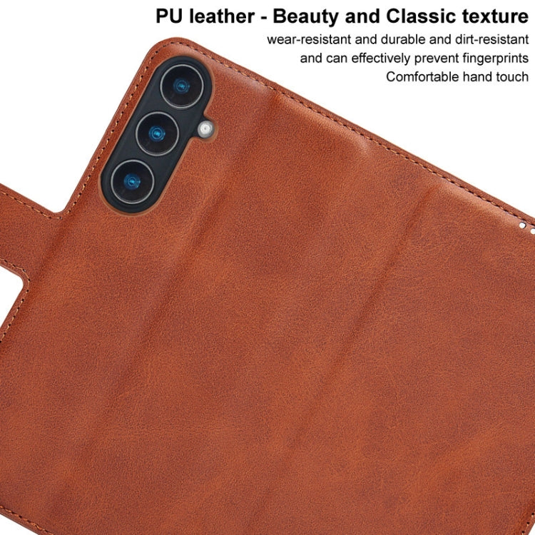 For Samsung Galaxy S24 5G IMAK Count Series Flip Leather Phone Case(Brown) - Galaxy S24 5G Cases by imak | Online Shopping South Africa | PMC Jewellery | Buy Now Pay Later Mobicred