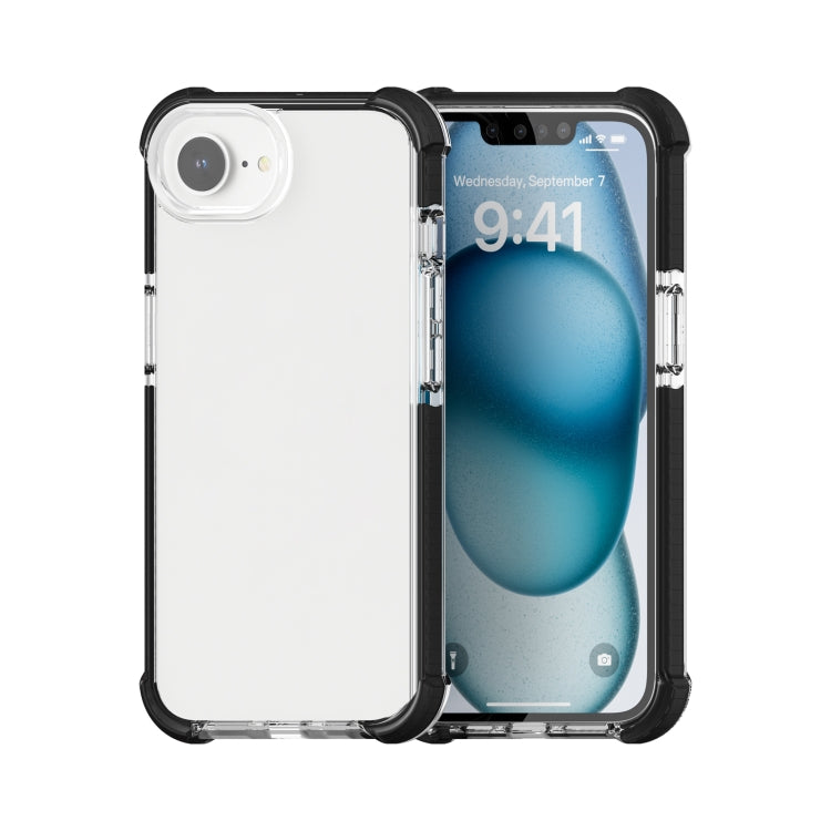 For iPhone SE 2024 Acrylic Full Coverage Shockproof Phone Case(Black + Transparent) - More iPhone Cases by PMC Jewellery | Online Shopping South Africa | PMC Jewellery | Buy Now Pay Later Mobicred