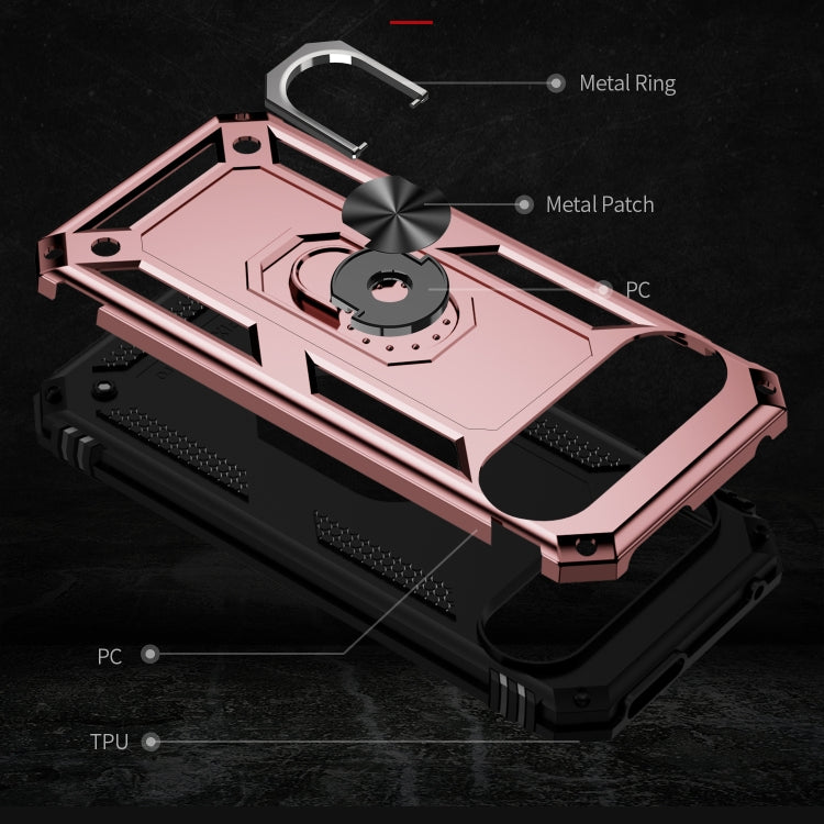 For Google Pixel 9 Pro Shockproof TPU + PC Phone Case with Holder(Rose Gold) - Google Cases by PMC Jewellery | Online Shopping South Africa | PMC Jewellery | Buy Now Pay Later Mobicred