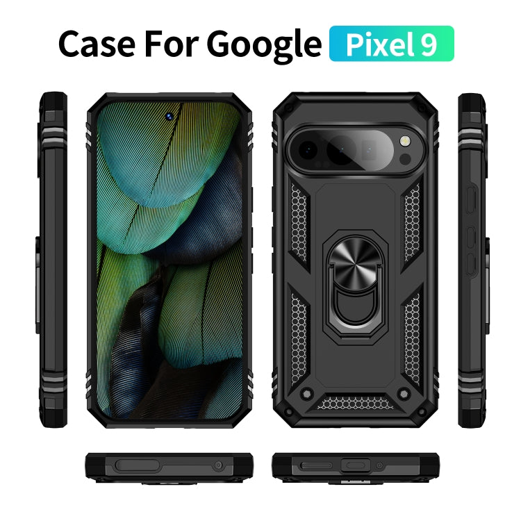 For Google Pixel 9 Shockproof TPU + PC Phone Case with Holder(Black) - Google Cases by PMC Jewellery | Online Shopping South Africa | PMC Jewellery | Buy Now Pay Later Mobicred