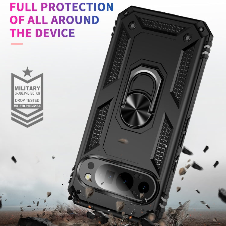 For Google Pixel 9 Shockproof TPU + PC Phone Case with Holder(Black) - Google Cases by PMC Jewellery | Online Shopping South Africa | PMC Jewellery | Buy Now Pay Later Mobicred