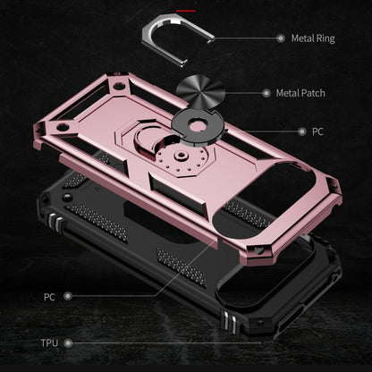 For Google Pixel 9 Shockproof TPU + PC Phone Case with Holder(Rose Gold) - Google Cases by PMC Jewellery | Online Shopping South Africa | PMC Jewellery | Buy Now Pay Later Mobicred