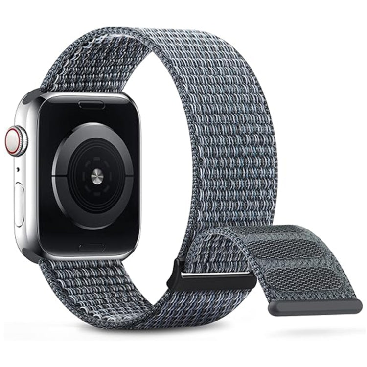 For Apple Watch SE 2023 44mm Dual Hook and Loop Nylon Watch Band(Grey) - Watch Bands by PMC TechLife | Online Shopping South Africa | PMC TechLife | Buy Now Pay Later Mobicred