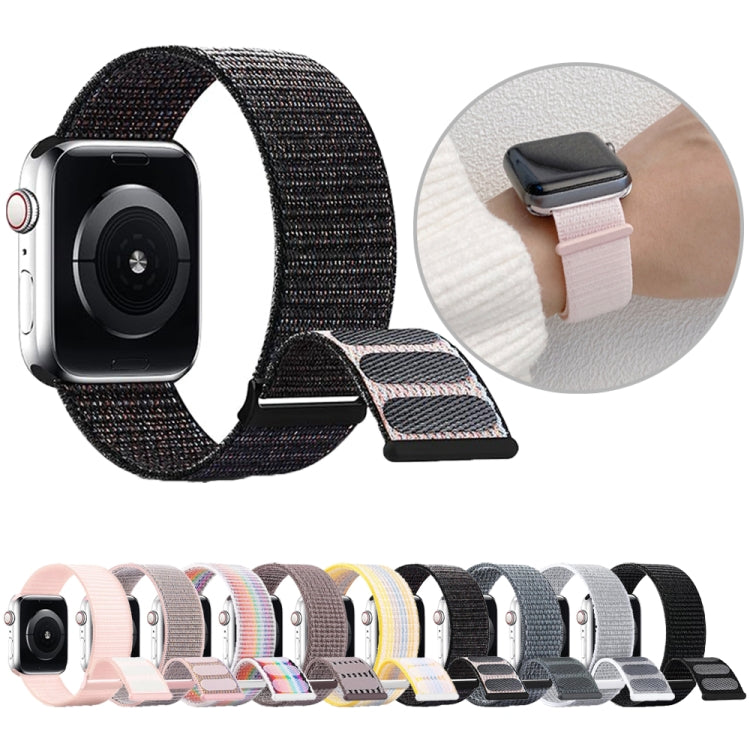 For Apple Watch SE 2023 44mm Dual Hook and Loop Nylon Watch Band(Rainbow) - Watch Bands by PMC TechLife | Online Shopping South Africa | PMC TechLife