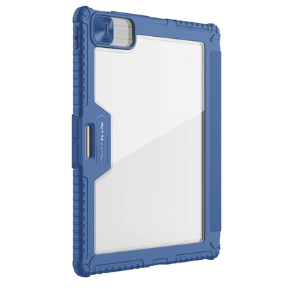 For iPad Air 13 2024 / Pro 12.9 NILLKIN Bumper Pro Multi-angle Folding Style Tablet Leather Case(Blue) - iPad Air 13 2024 Cases by NILLKIN | Online Shopping South Africa | PMC Jewellery | Buy Now Pay Later Mobicred