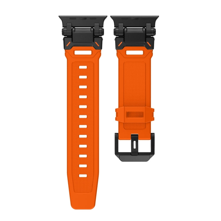 For Apple Watch Series 8 45mm Explorer TPU Watch Band(Black Orange) - free shipping - PMC TechLife - Order now!