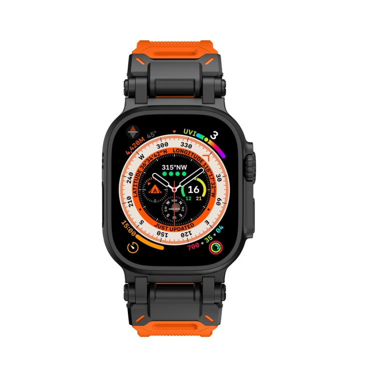 For Apple Watch 42mm Explorer TPU Watch Band(Black Orange) - free shipping - PMC TechLife - Order now!