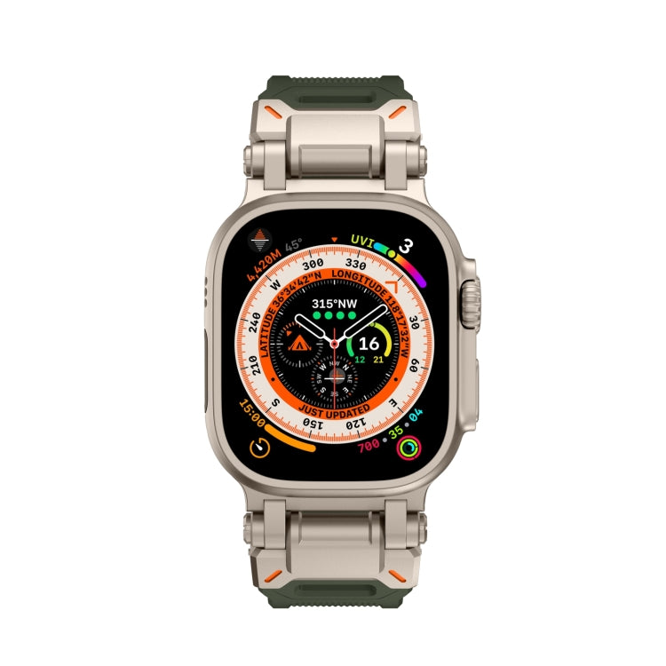For Apple Watch 42mm Explorer TPU Watch Band(Titanium Green) - free shipping - PMC TechLife - Order now!