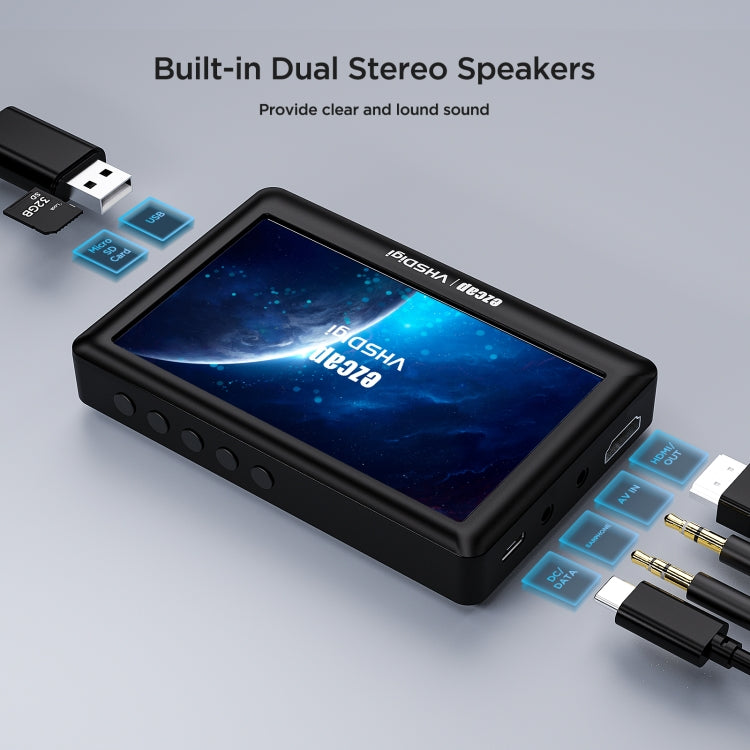 Ezcap 180 VHSDigi 4.3 inch Screen Video Capture Recording Box(Black) - Video Capture Solutions by Ezcap | Online Shopping South Africa | PMC TechLife