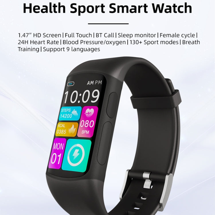 Spovan H7 BT5.3 IP67 1.47 inch Smart Sport Watch, Support Bluetooth Call / Sleep / Blood Oxygen / Heart Rate / Blood Pressure Health Monitor(Blue) - Smart Watches by SPOVAN | Online Shopping South Africa | PMC Jewellery