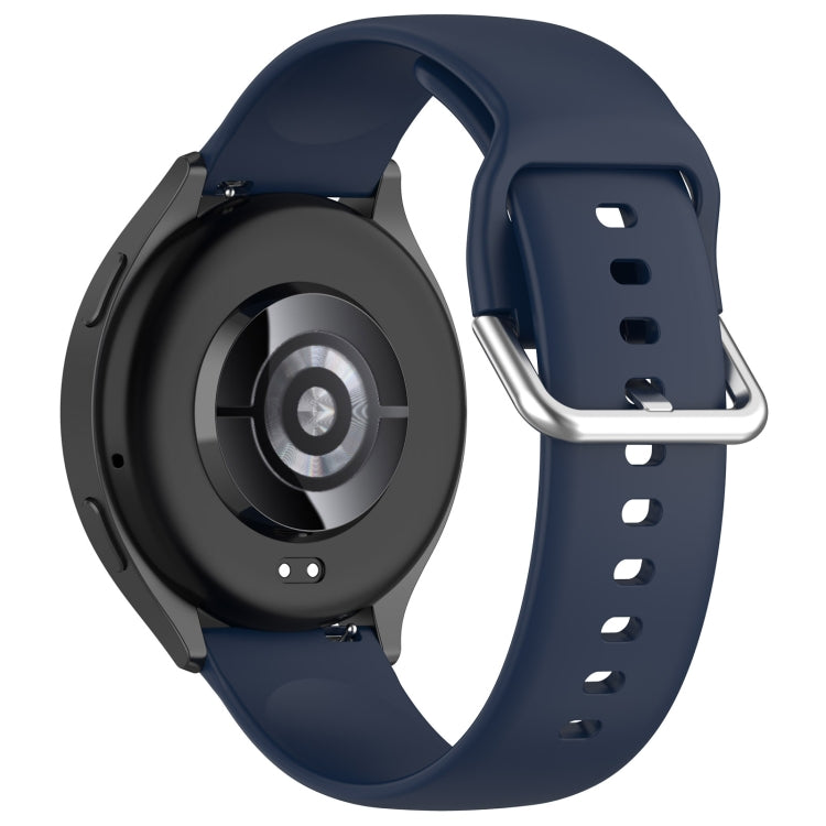 For Xiaomi Watch 2 Solid Color Metal Silver Buckle Silicone Watch Band, Size: S(Midnight Blue) - Watch Bands by PMC Jewellery | Online Shopping South Africa | PMC Jewellery