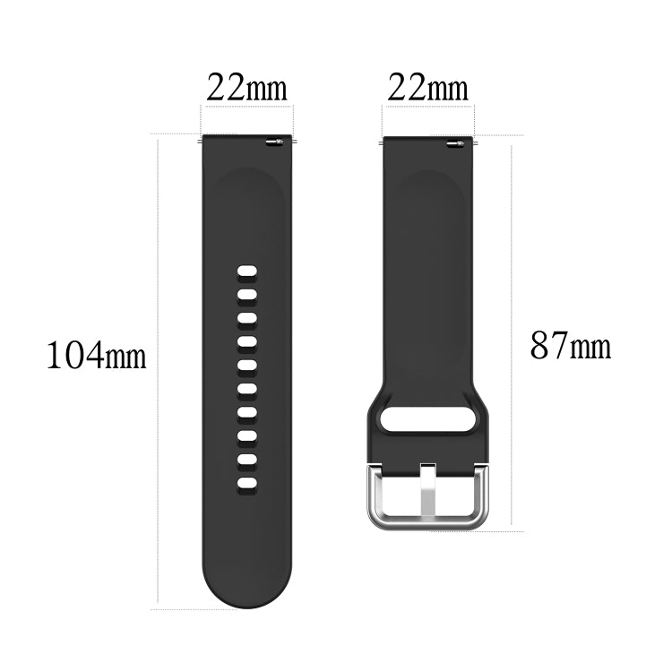 For Xiaomi Watch 2 Solid Color Metal Silver Buckle Silicone Watch Band, Size: S(Grey) - Watch Bands by PMC Jewellery | Online Shopping South Africa | PMC Jewellery