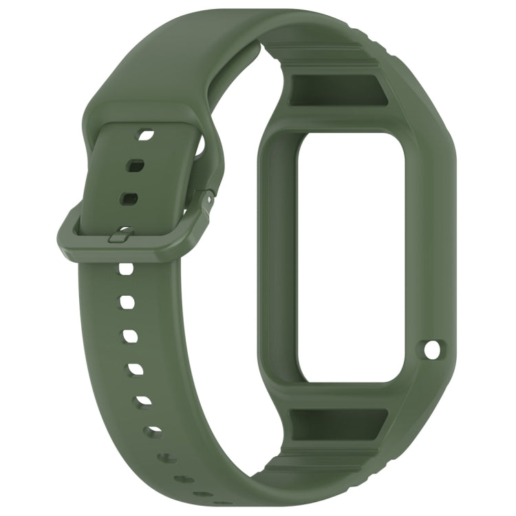 For Xiaomi Mi Band 8 Pro Solid Color Integrated TPU Watch Band(Dark Green) - Watch Bands by PMC Jewellery | Online Shopping South Africa | PMC Jewellery