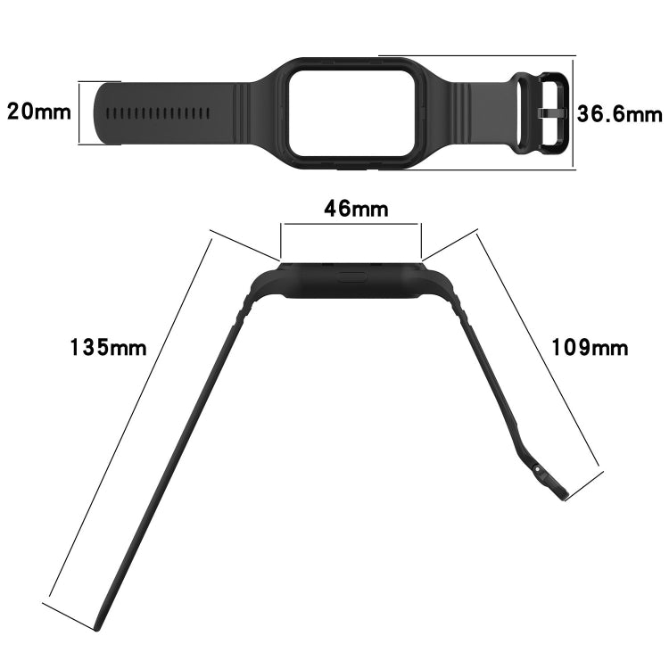 For Xiaomi Mi Band 8 Pro Solid Color Integrated TPU Watch Band(Grey) - Watch Bands by PMC TechLife | Online Shopping South Africa | PMC TechLife | Buy Now Pay Later Mobicred