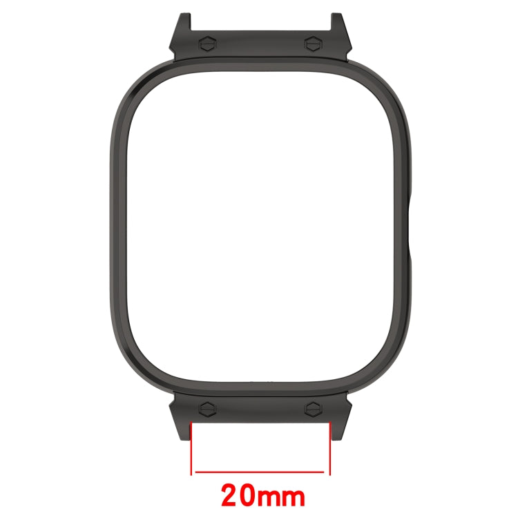 For CMF Watch Pro D395 20mm Metal Frame Watch Protective Case(Black) - Watch Case by PMC TechLife | Online Shopping South Africa | PMC TechLife