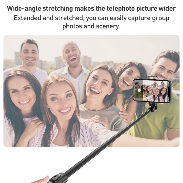 ZGA S02 Bluetooth Remote Control Hidden Tripod Selfie Stick(Black) - Selfie Sticks by ZGA | Online Shopping South Africa | PMC Jewellery | Buy Now Pay Later Mobicred