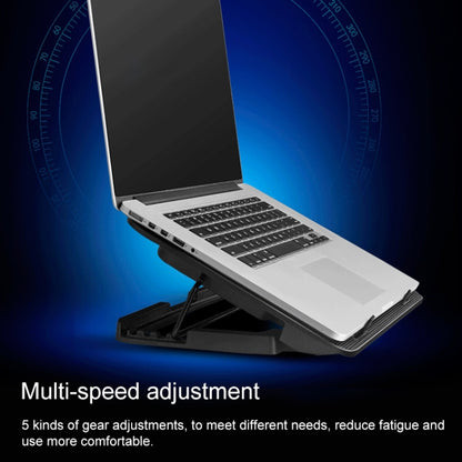 ICE COOREL Notebook Computer Base Speed Control Silent Six-fan Cooling Holder Cooling Rack, Style: Premium Edition(Black) - Laptop Stand by PMC Jewellery | Online Shopping South Africa | PMC Jewellery | Buy Now Pay Later Mobicred