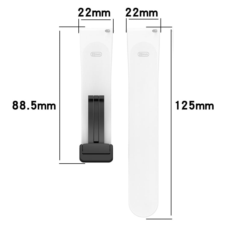 18mm Groove Folding Black Buckle Silicone Watch Band(Light Pink) - free shipping - PMC TechLife - Order now!