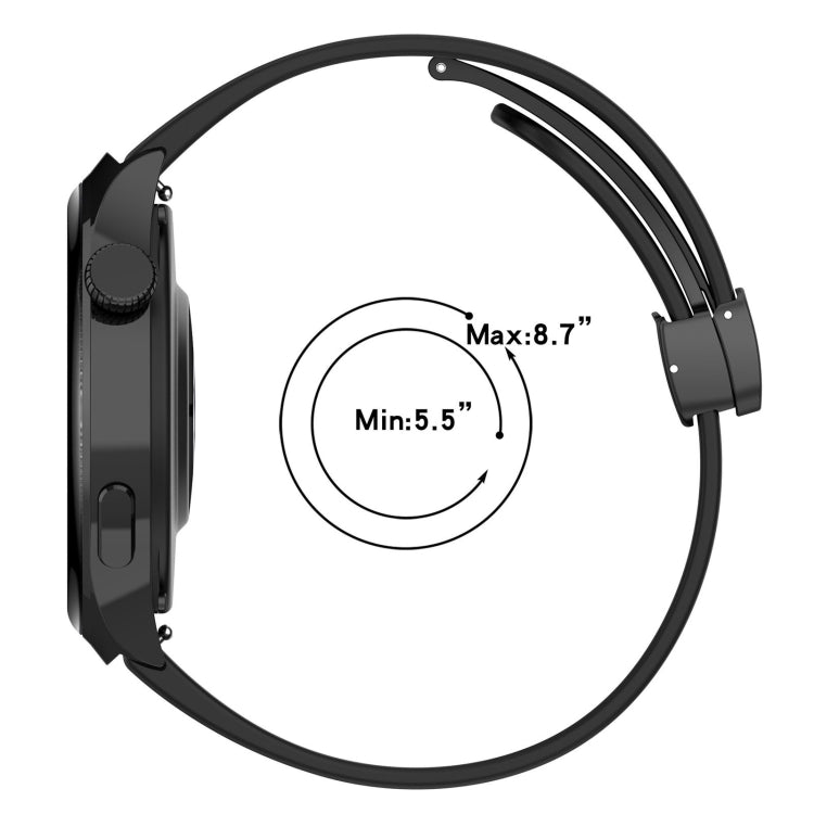 18mm Groove Folding Black Buckle Silicone Watch Band(Light Pink) - free shipping - PMC TechLife - Order now!