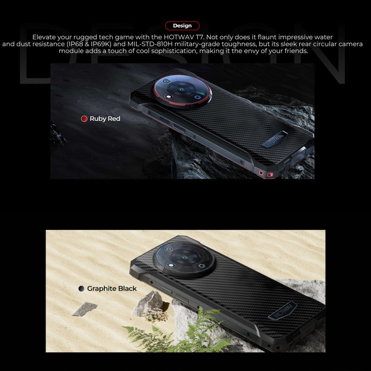 HOTWAV T7 Rugged Phone, 4GB+128GB, 6280mAh, 6.52 inch Android 13 MT8788 Octa Core, Network: 4G, OTG(All Black) - free shipping - PMC TechLife - Order now!