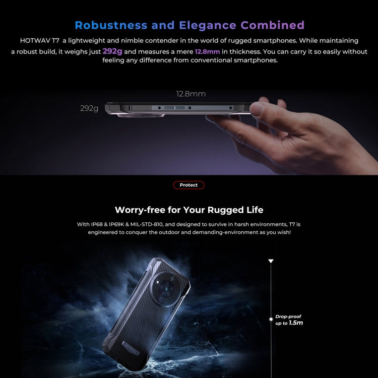 HOTWAV T7 Rugged Phone, 4GB+128GB, 6280mAh, 6.52 inch Android 13 MT8788 Octa Core, Network: 4G, OTG(Red) - free shipping - PMC TechLife - Order now!