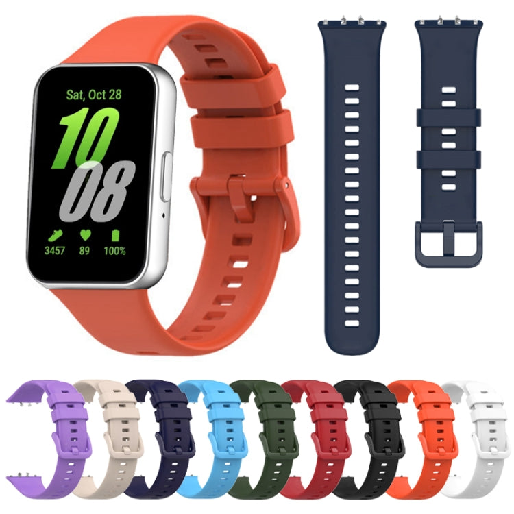 For Samsung Galaxy Fit 3 Solid Color Buckle Silicone Watch Band(Army Green) - Watch Bands by PMC Jewellery | Online Shopping South Africa | PMC Jewellery