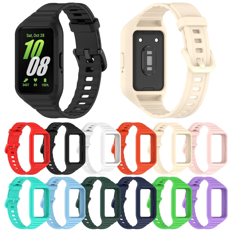 For Samsung Galaxy Fit 3 Solid Color Integrated TPU Watch Band(Red) - Watch Bands by PMC TechLife | Online Shopping South Africa | PMC TechLife
