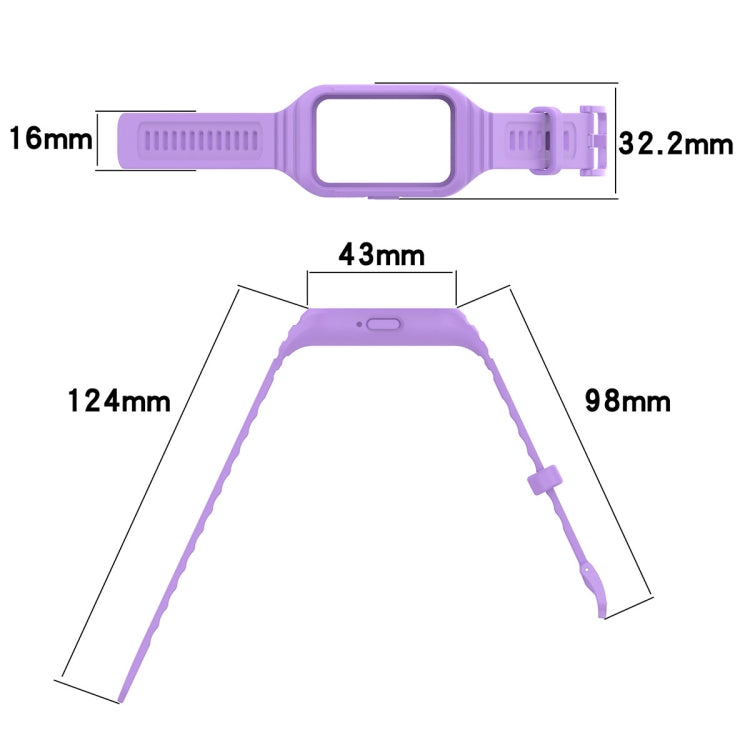 For Samsung Galaxy Fit 3 Solid Color Integrated TPU Watch Band(Dark Green) - Watch Bands by PMC TechLife | Online Shopping South Africa | PMC TechLife