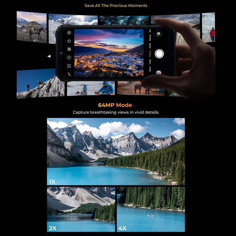 HOTWAV W11 Rugged Phone, 6GB+256GB, Night Vision, 20800mAh, 6.6 inch Android 13 MT8788 Octa Core, Network: 4G, OTG(Cosmic Black) - free shipping - PMC TechLife - Order now!