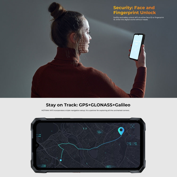 HOTWAV W11 Rugged Phone, 6GB+256GB, Night Vision, 20800mAh, 6.6 inch Android 13 MT8788 Octa Core, Network: 4G, OTG(Cosmic Black) - free shipping - PMC TechLife - Order now!