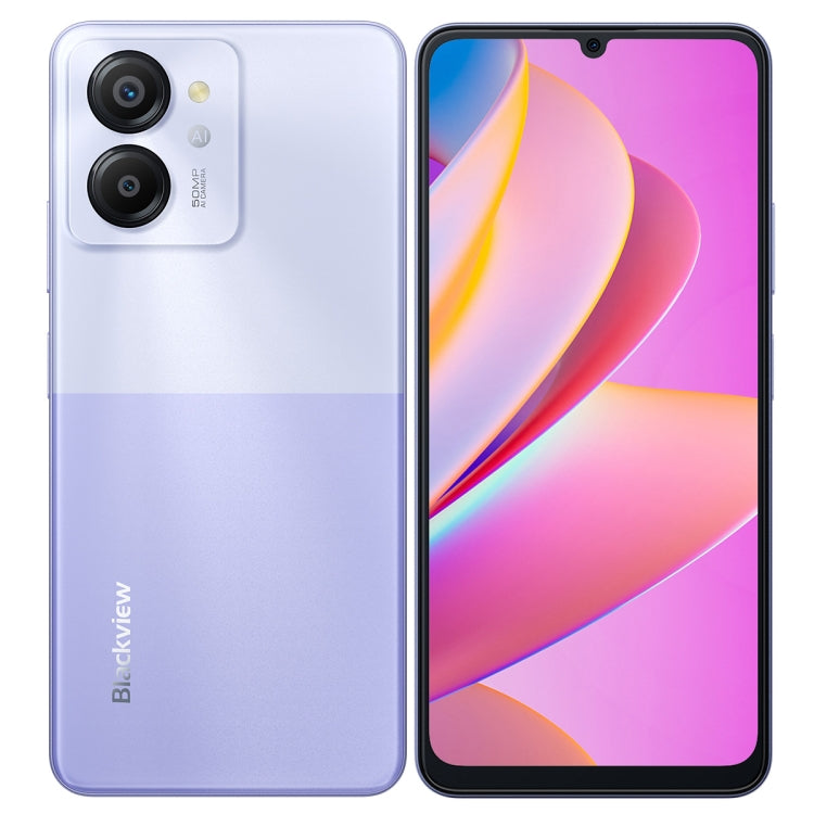 [HK Warehouse] Blackview COLOR 8, 8GB+256GB, Fingerprint & Face Identification, 6.75 inch Android 13 Unisoc T616 Octa Core up to 2.2GHz, Network: 4G, OTG(Wisteria Purple) - Blackview by Blackview | Online Shopping South Africa | PMC Jewellery