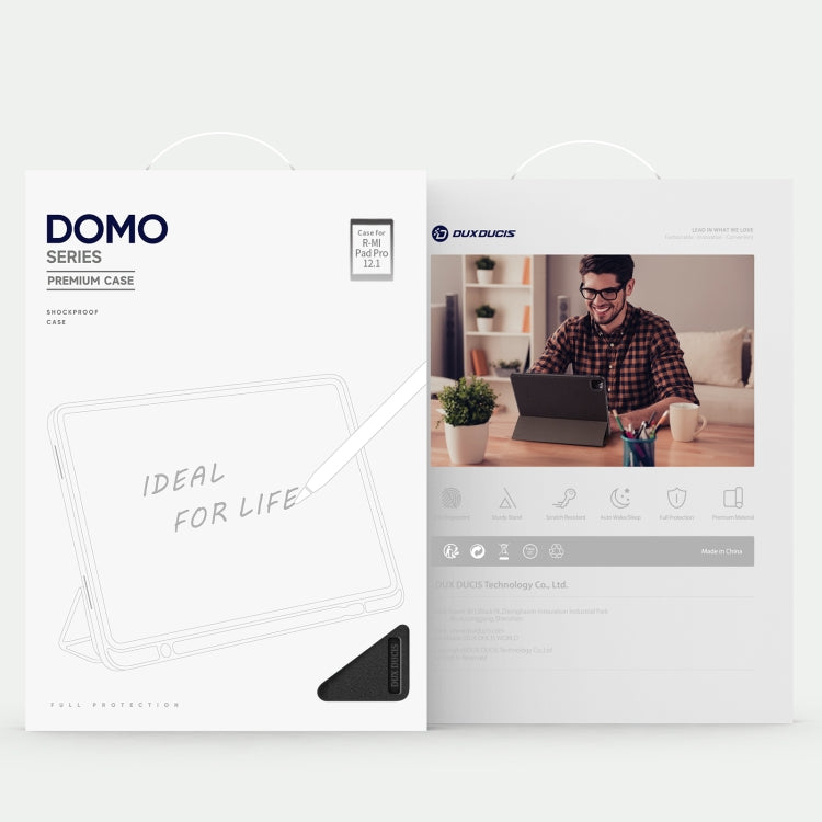 For Xiaomi Redmi Pad Pro 12.1 DUX DUCIS Domo Series Cloth Texture Magnetic Leather Tablet Case(Black) - More Tablet Cases by DUX DUCIS | Online Shopping South Africa | PMC TechLife | Buy Now Pay Later Mobicred