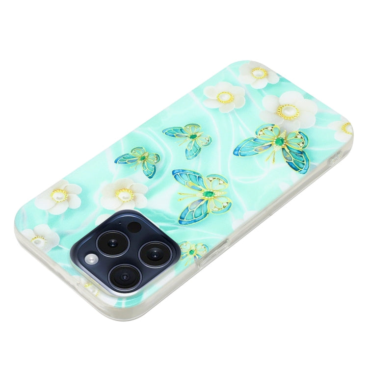 For iPhone 16 Pro Colorful Painting Pattern TPU Phone Case(Butterflies) - iPhone 16 Pro Cases by PMC Jewellery | Online Shopping South Africa | PMC Jewellery | Buy Now Pay Later Mobicred